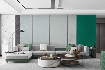 张家界轻奢风格-客厅