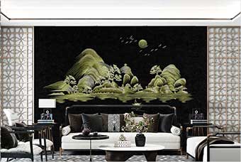 张家界森佰汇航空纤维墙咔（湖光山色）